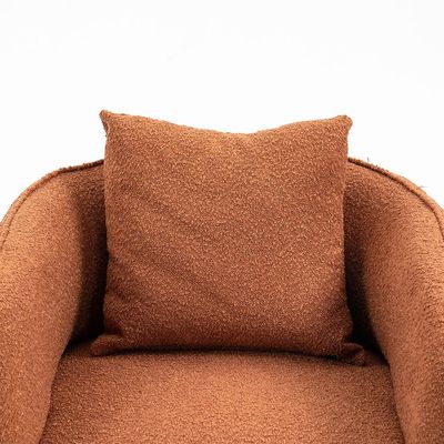 Vinci 1-Seater Fabric Accent Chair - Rustic Brown - With 2-Year Warranty